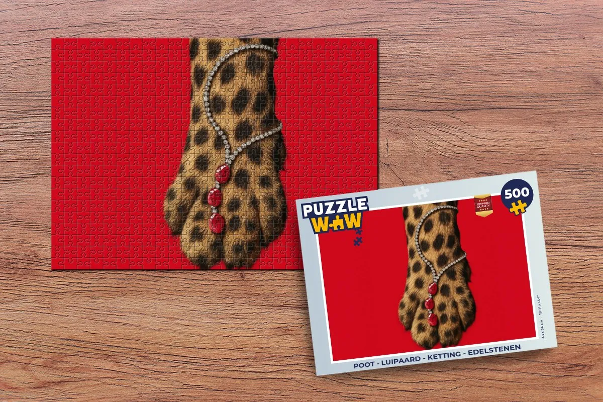 PuzzleWow Poot Luipaard Legpuzzel 500 Stuks - 8721373926521