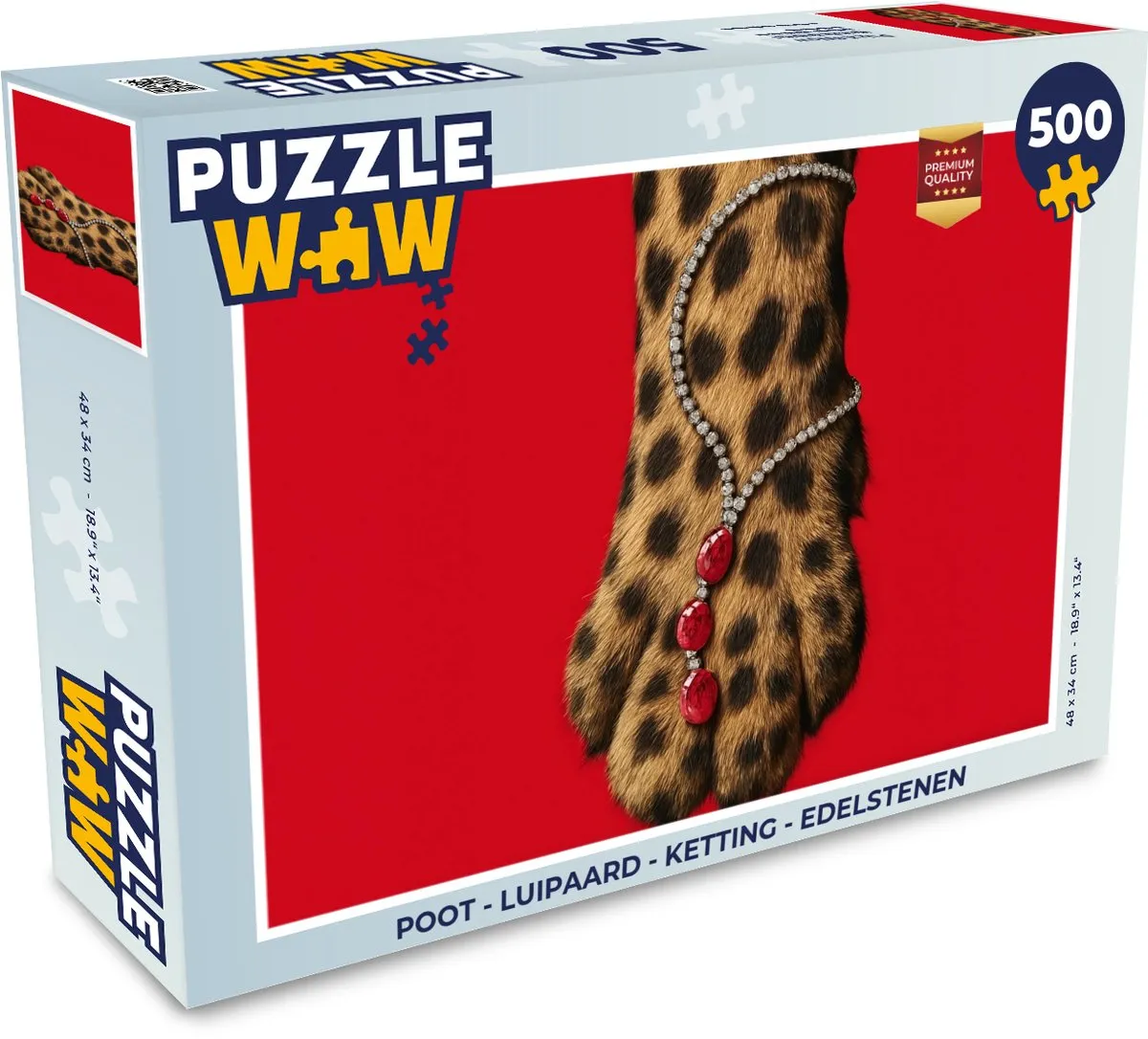 PuzzleWow Poot Luipaard Legpuzzel 500 Stuks - 8721373926521