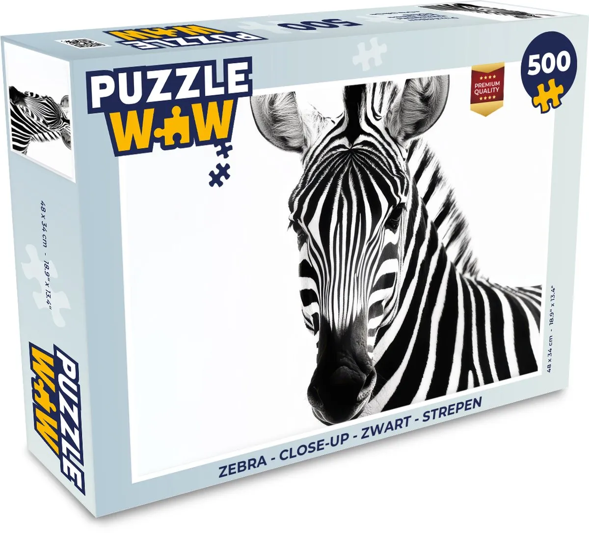 PuzzleWow Zebra Legpuzzel 500 Stuks