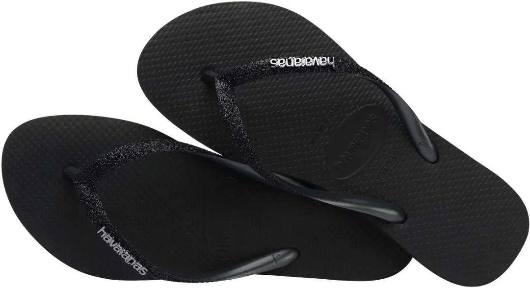 Havaianas Slim Glitter II Teenslippers - Zwart