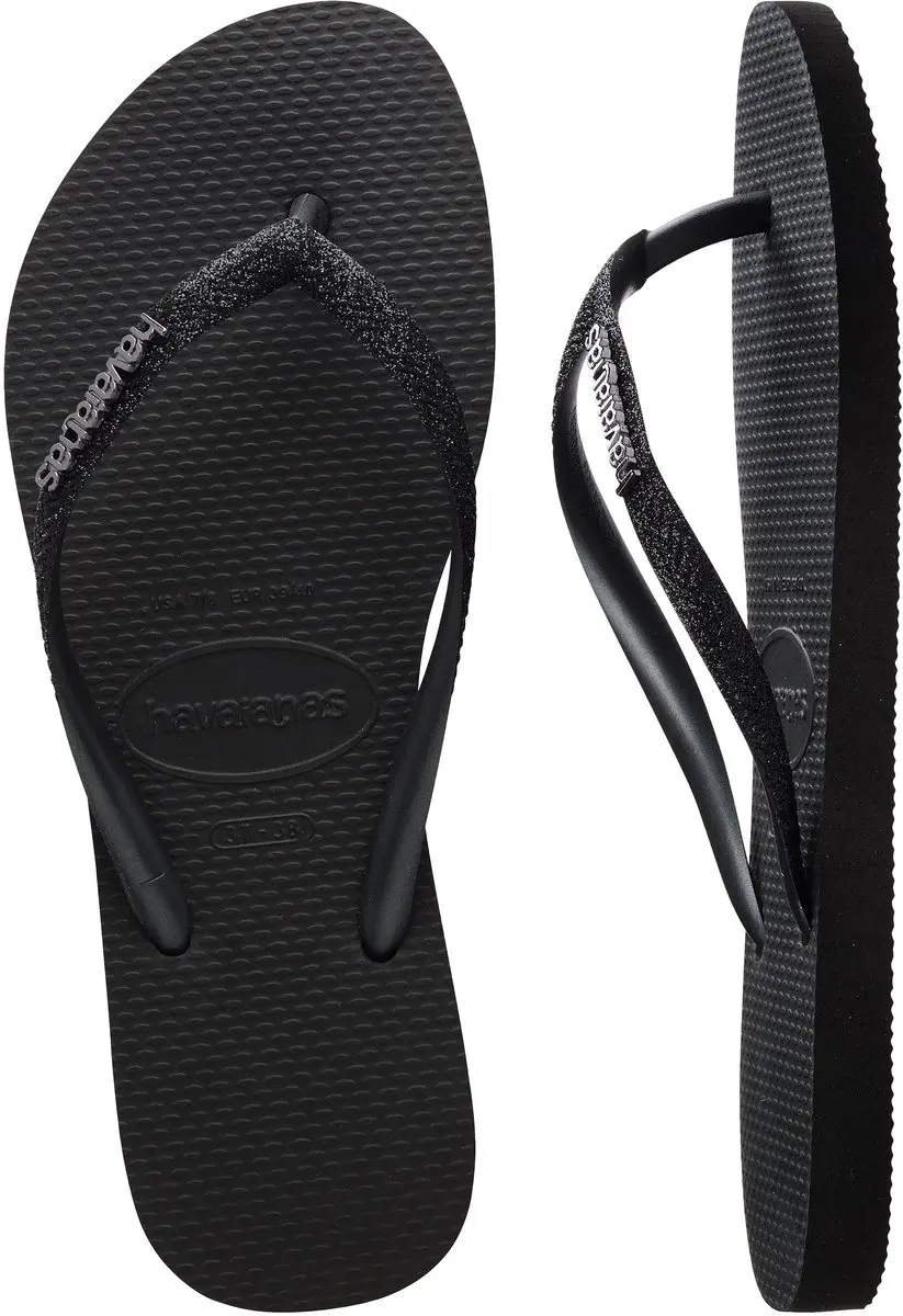 Havaianas Slim Glitter II Teenslippers - Zwart
