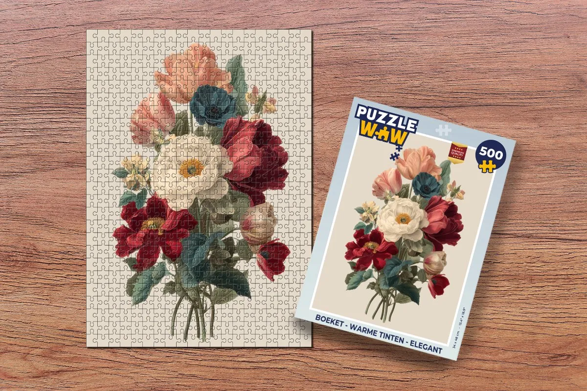 PuzzleWow Boeket Legpuzzel 500 Stuks - Elegant
