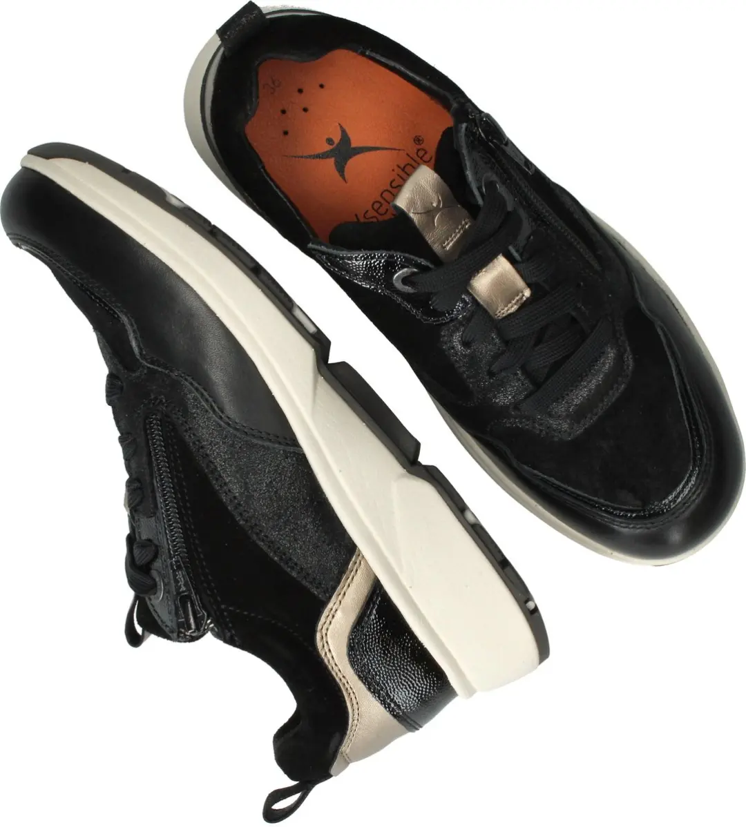 Xsensible Combi G Sneaker Dames - Zwart - Maat 36