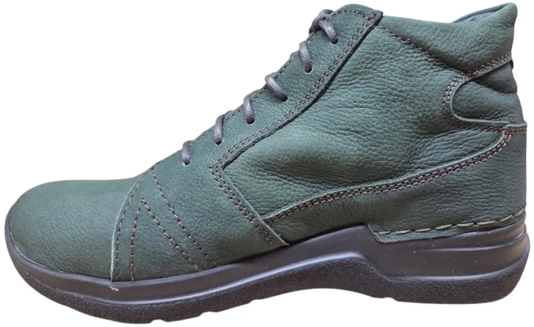 Wolky Why Veterschoenen Groen Nubuck Dames - 40