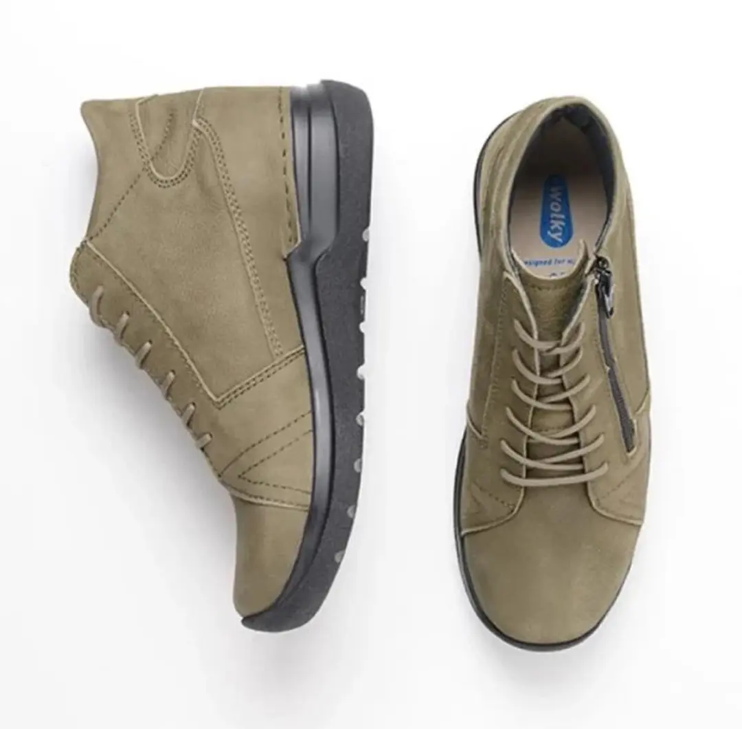 Wolky Why Veterschoenen Groen Nubuck Dames - 40