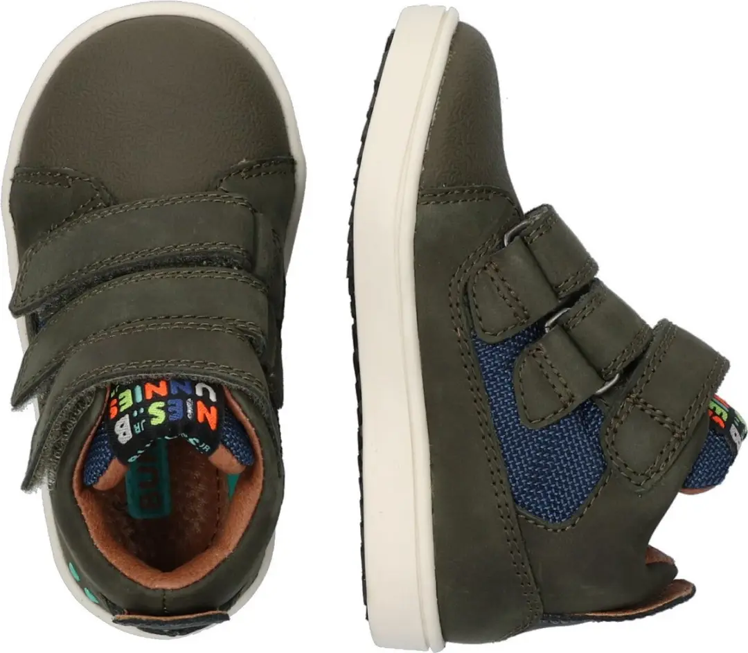 BunniesJR Patrick Pit Jongens Hoge Sneakers 21 - Blauw/Groen