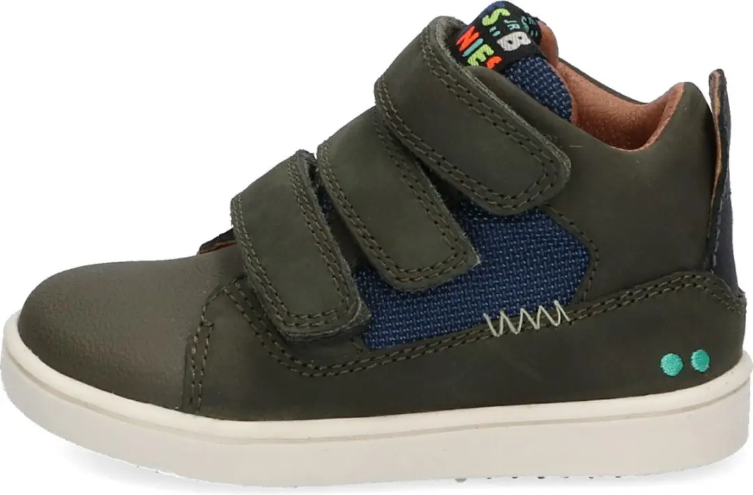 BunniesJR Patrick Pit Jongens Hoge Sneakers 21 - Blauw/Groen - afbeelding 6 van 6