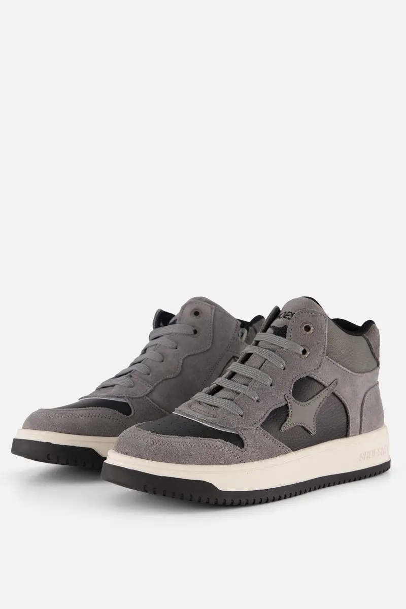 Shoesme New Outsole Sneakers grijs Suede