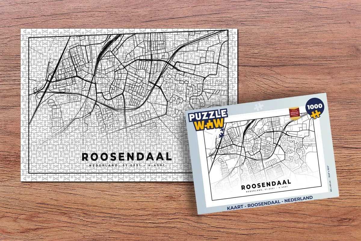 PuzzleWow Legpuzzel Roosendaal 1000 Stuks - Multicolor