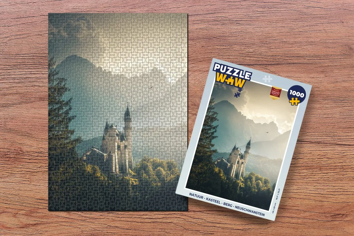 PuzzleWow Neuschwanstein Legpuzzel 1000 Stuks - Multicolor