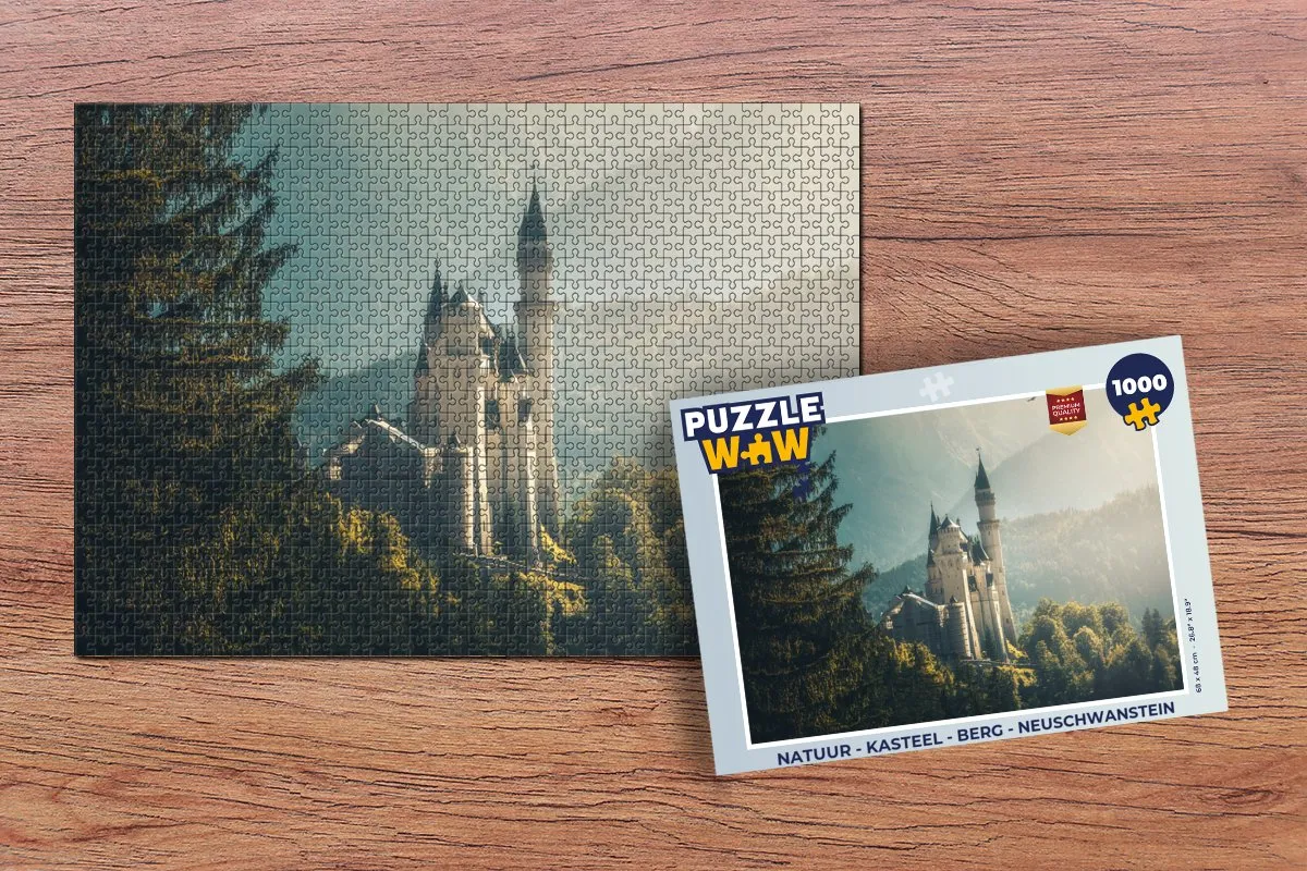 PuzzleWow Neuschwanstein Legpuzzel 1000 Stuks - Multicolor