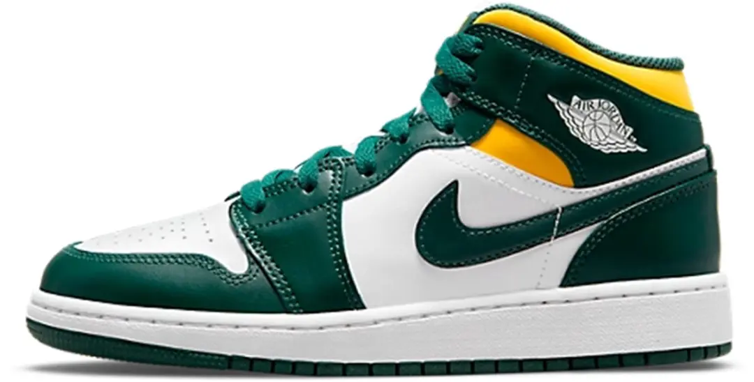 Air Jordan 1 Mid 'Sonics' (2021) (GS) maat 37.5.