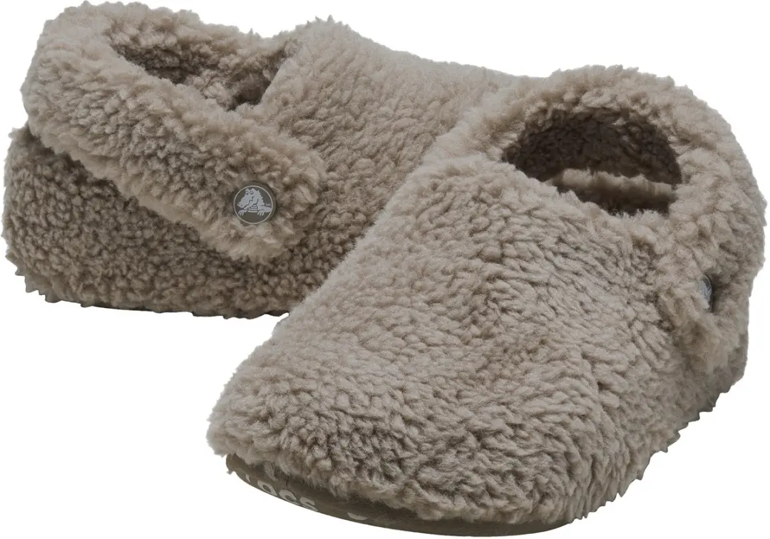 Crocs Classic Cozzzy Slipper Kids - Grijs/Beige - afbeelding 5 van 6
