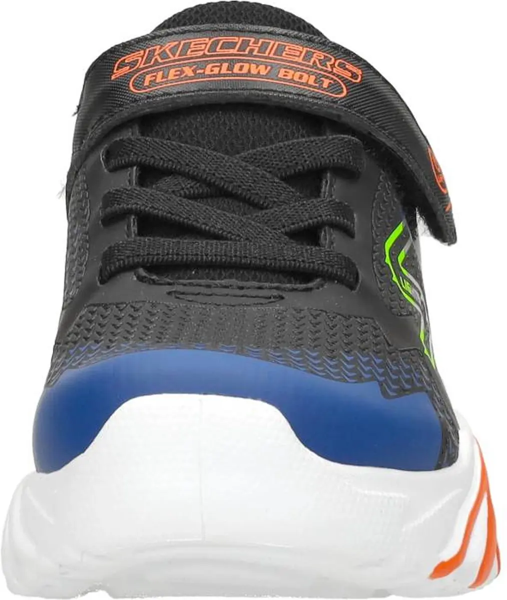Skechers Flex-Glow Bolt Jongens Sneakers 35 - Zwart/Blauw - afbeelding 3 van 6