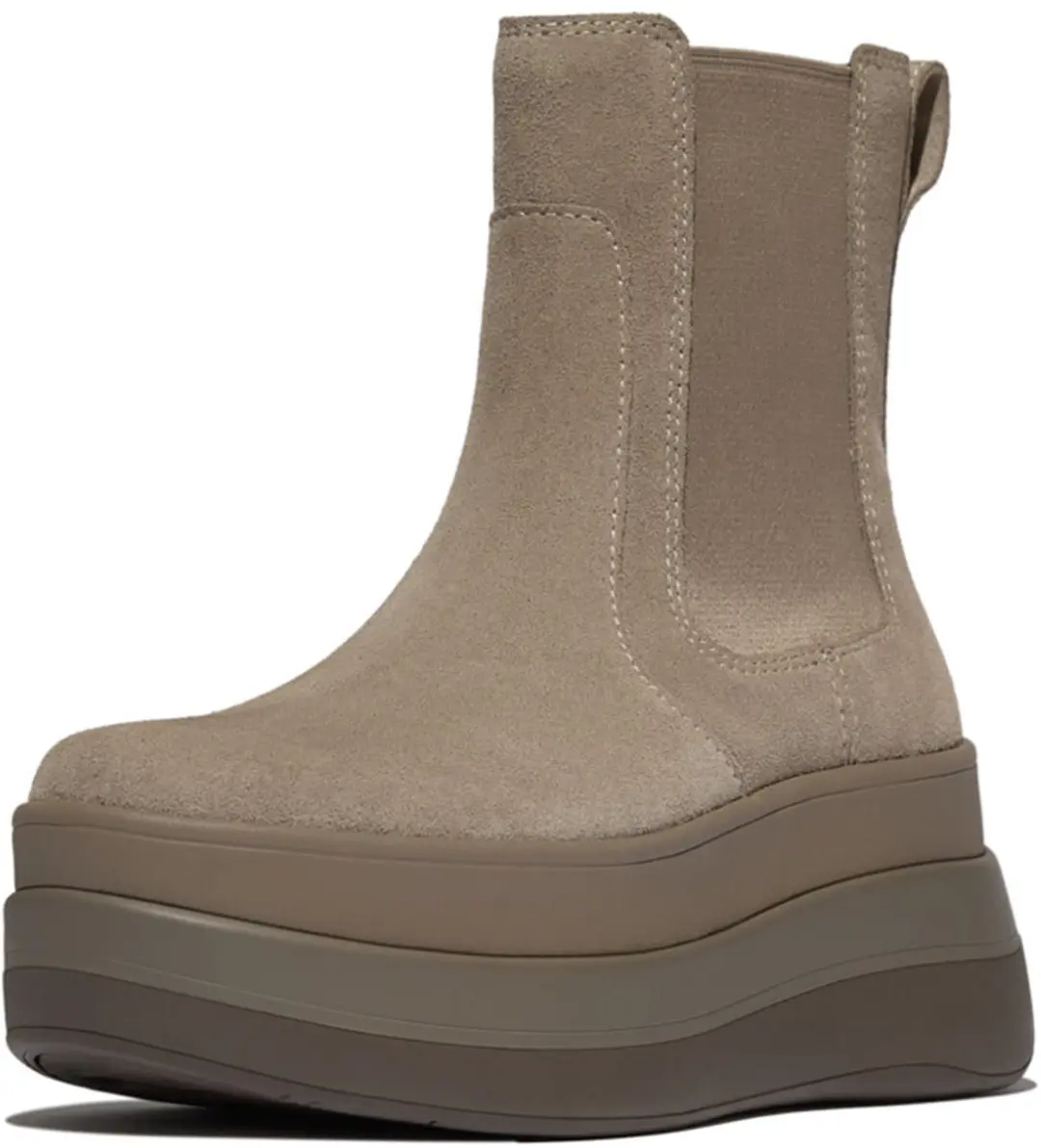 FitFlop F-Mode Stack Suede Chelsea Boots