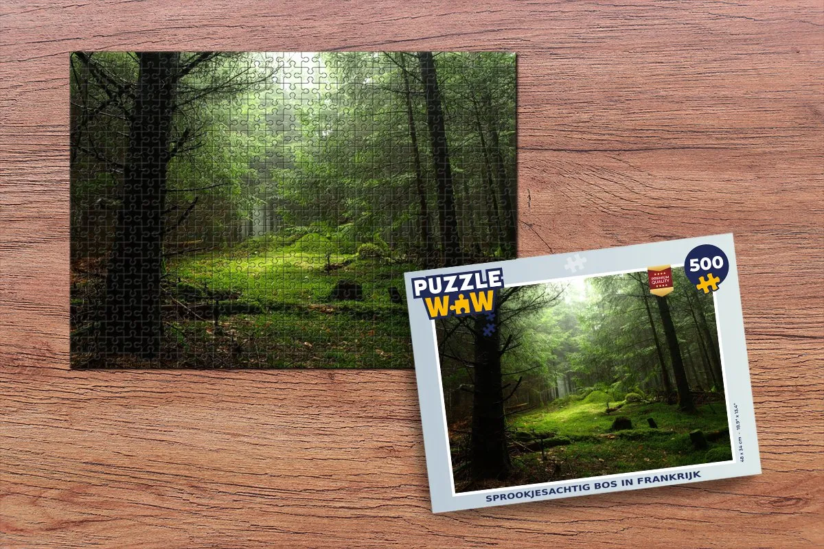PuzzleWow Frankrijk Bos Legpuzzel 500 Stuks - Multicolor