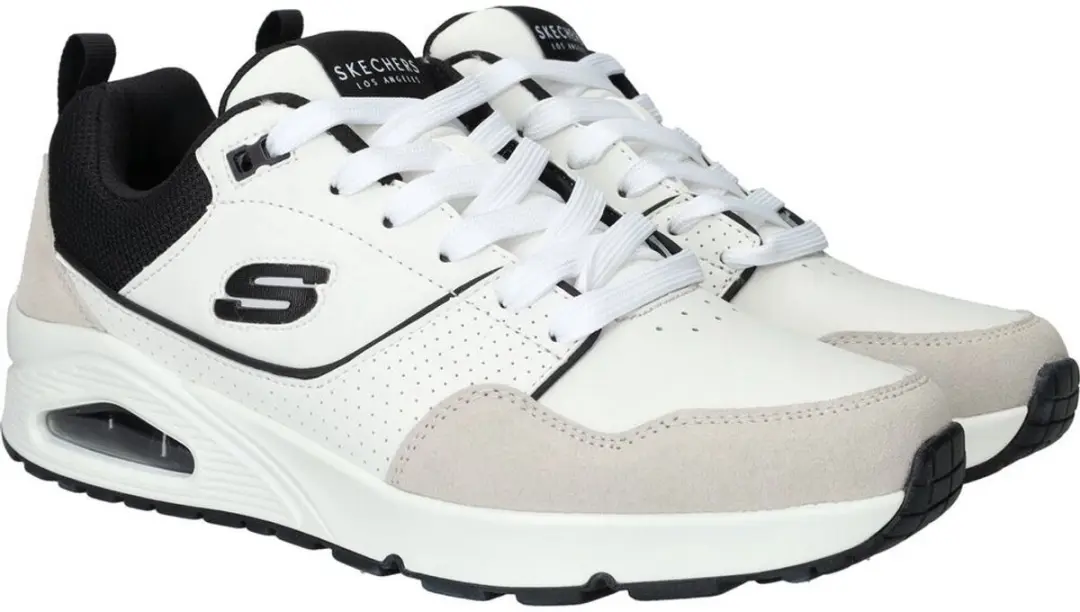 Skechers Sneaker UNO Retro One 183020/WBK Wit Zwart