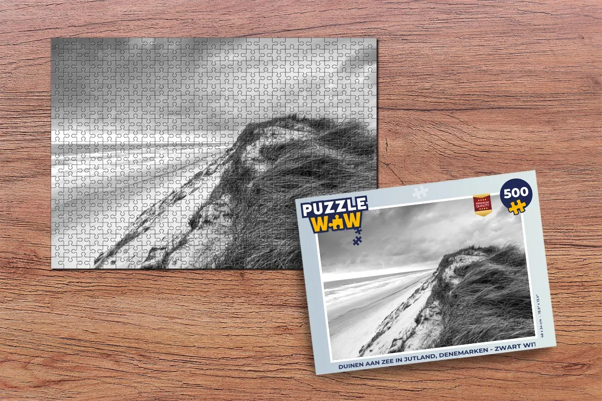 PuzzleWow Legpuzzel Duinen aan zee Jutland 500 Stuks - Multicolor