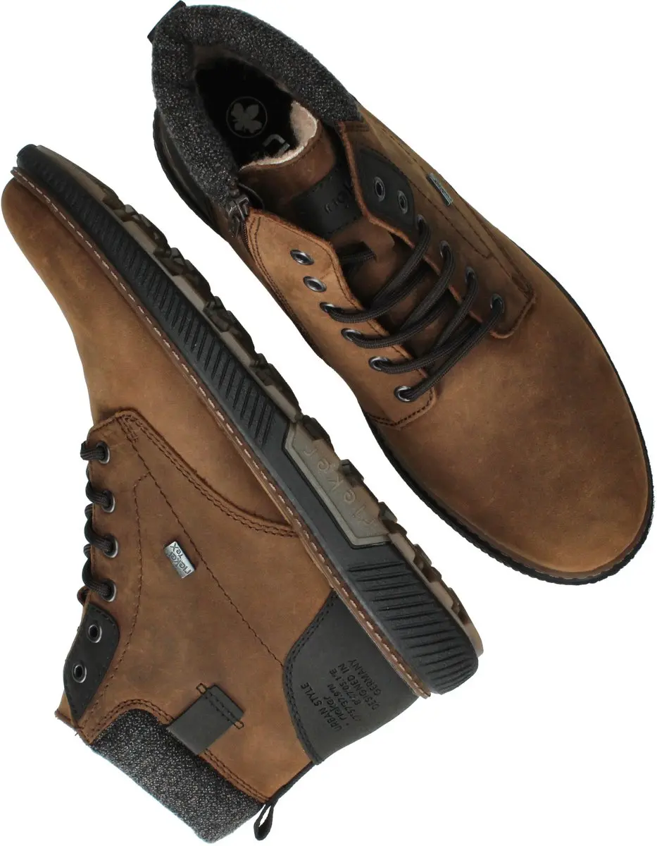 Rieker Veterschoenen Hoog - Middelbruin - Maat 41