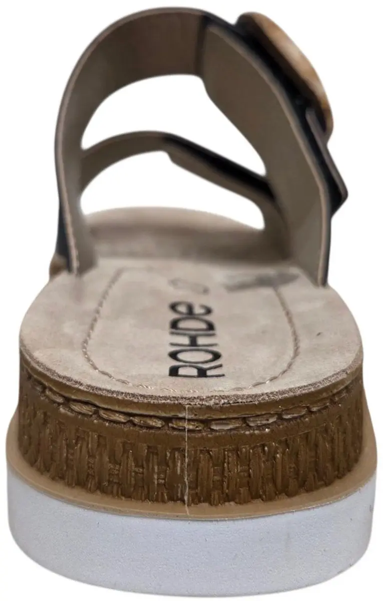 Rohde 1301 Slides Blauw Nubuck Dames - 41