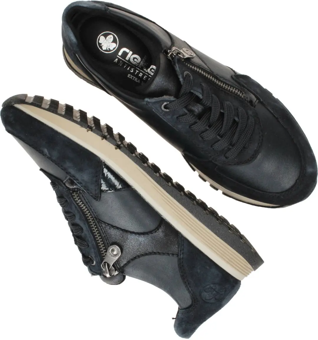 Rieker 49010 Dames Sneakers - Blauw