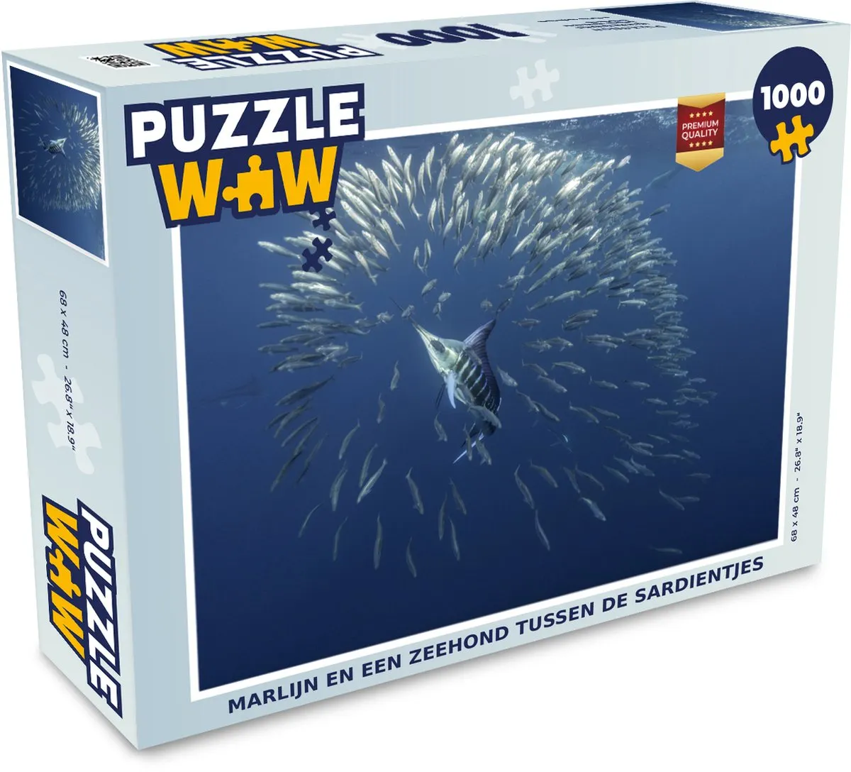 PuzzleWow Zwaardvis Legpuzzel 1000 Stuks - Multicolor
