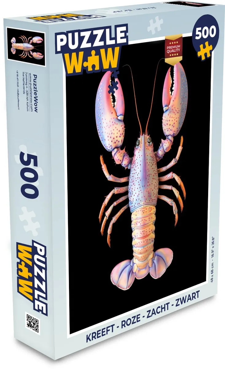 PuzzleWow Kreeft Legpuzzel 500 Stuks - Roze