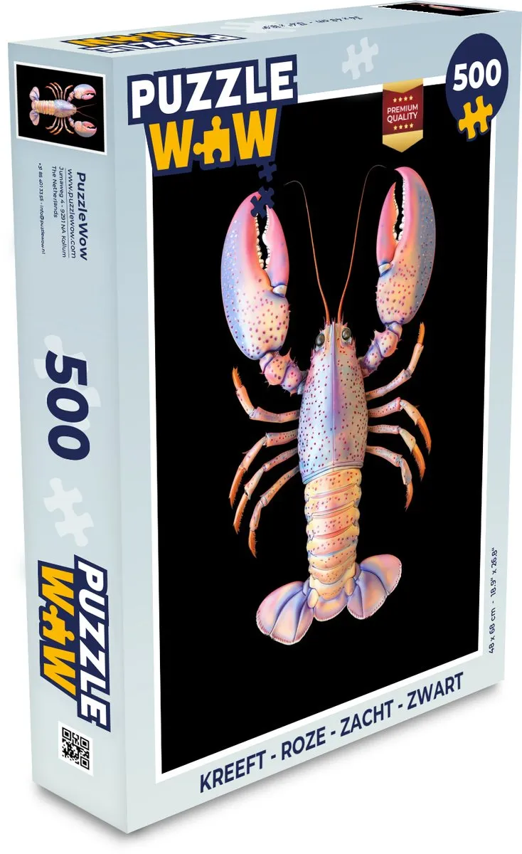 PuzzleWow Kreeft Legpuzzel 500 Stuks - Roze