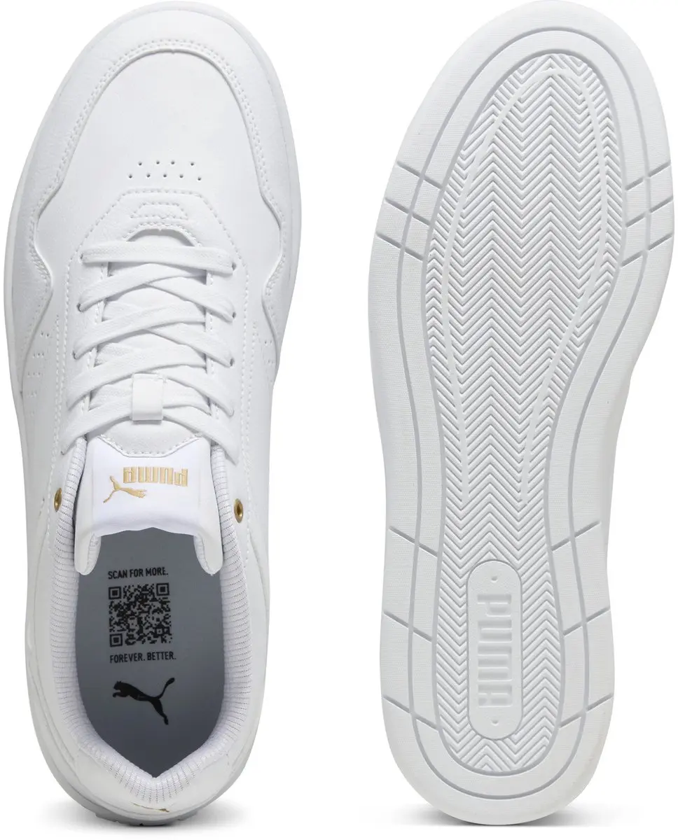 PUMA Court Classic Unisex Sneakers - 40.5 - PUMA White/PUMA Gold - afbeelding 6 van 6