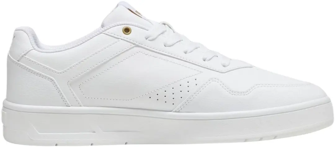 PUMA Court Classic Unisex Sneakers - 40.5 - PUMA White/PUMA Gold - afbeelding 3 van 6