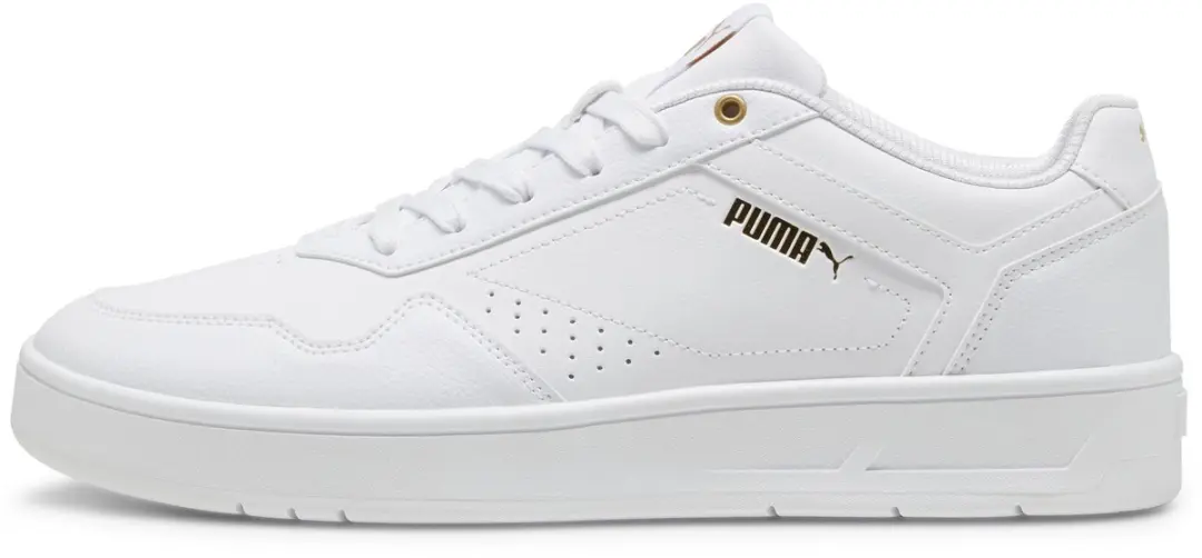 PUMA Court Classic Unisex Sneakers - 40.5 - PUMA White/PUMA Gold - afbeelding 5 van 6