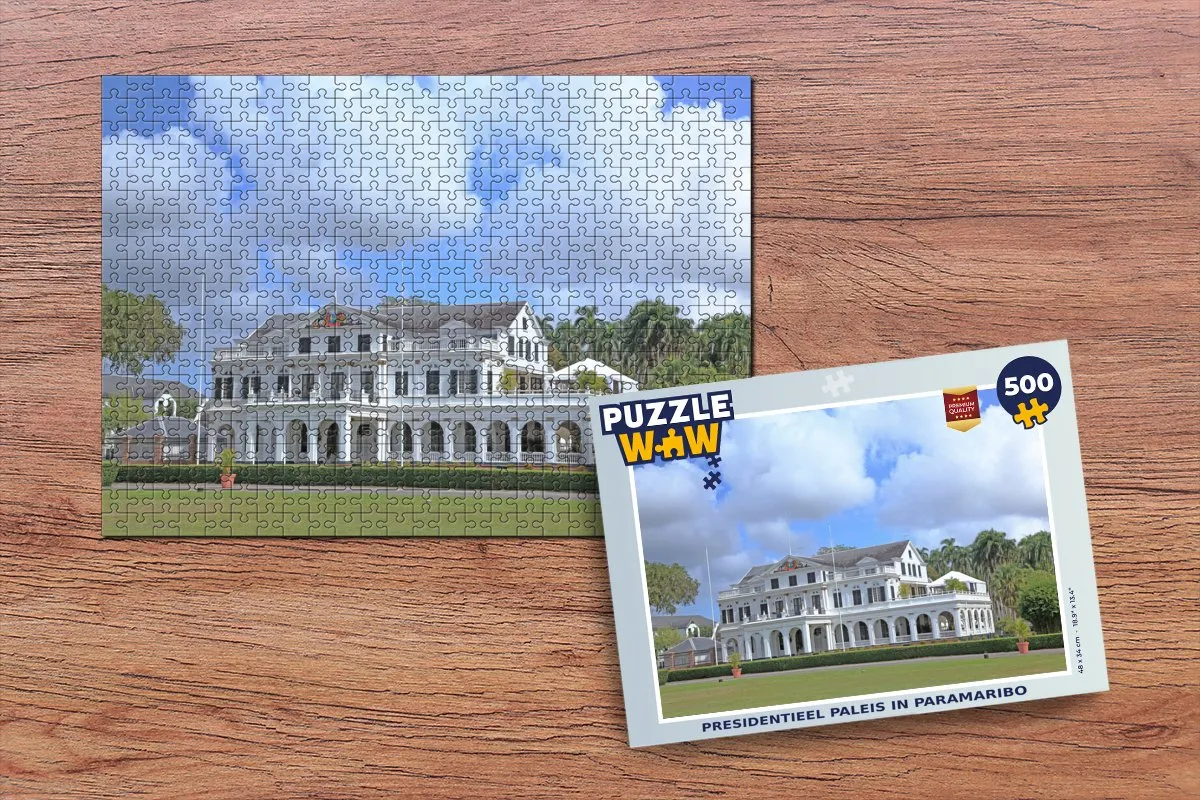 PuzzleWow Presidentieel Paleis Paramaribo Legpuzzel 500 Stuks - Multicolor
