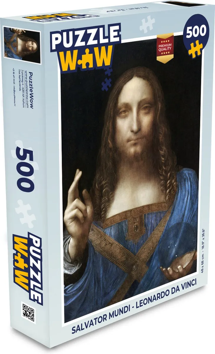 PuzzleWow Salvator Mundi Legpuzzel 500 Stuks - Multicolor
