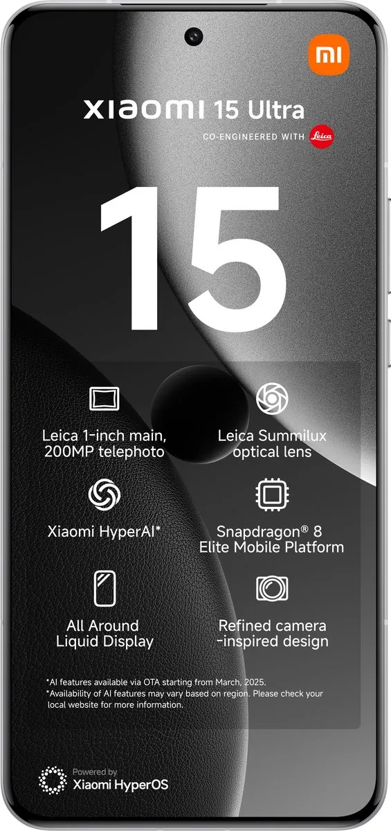 Xiaomi 15 Ultra 03 Smartphone - 16GB/512GB - Zilver Chrome
