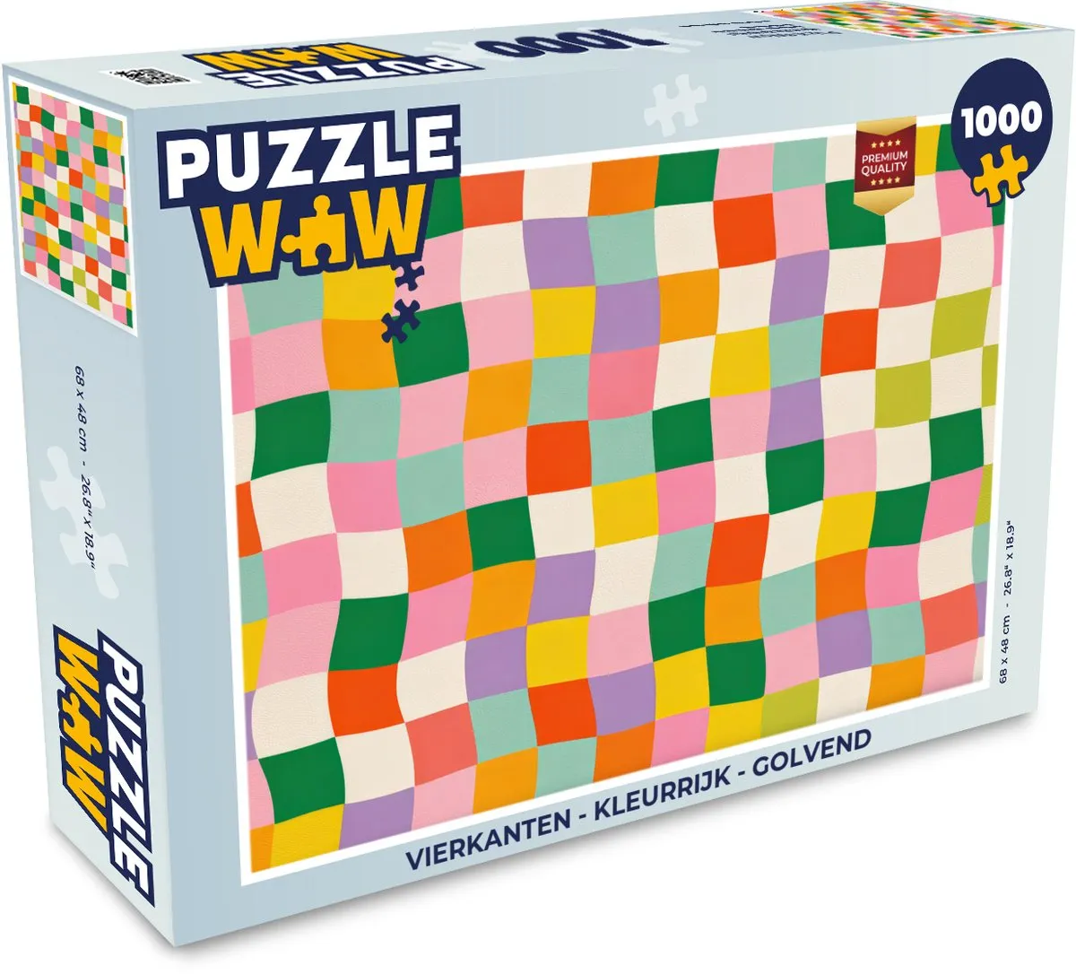 PuzzleWow Vierkanten Legpuzzel 1000 Stuks - Kleurrijk