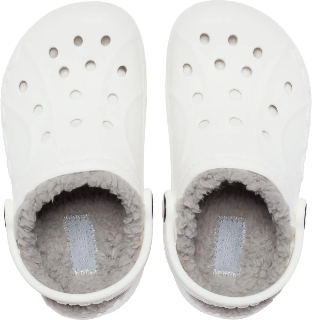 Crocs Baya Lined Clog Kids White/Light Grey Maat 30/31 US C13