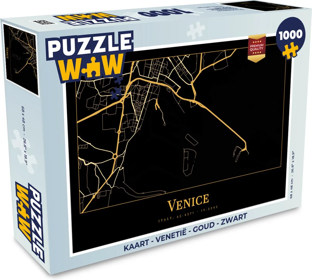 PuzzleWow Venetië Legpuzzel 1000 Stuks - Multicolor