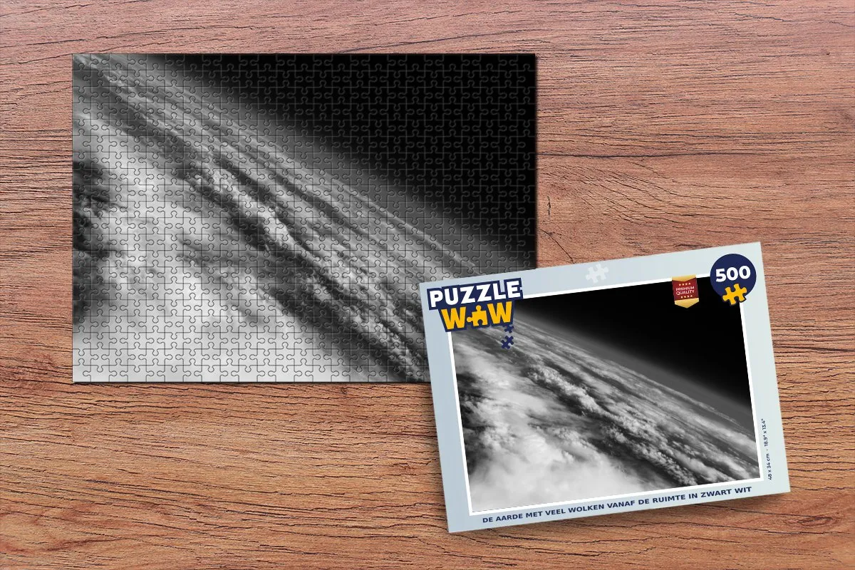 PuzzleWow Aarde Wolken Planeten Legpuzzel 500 Stuks - Multicolor