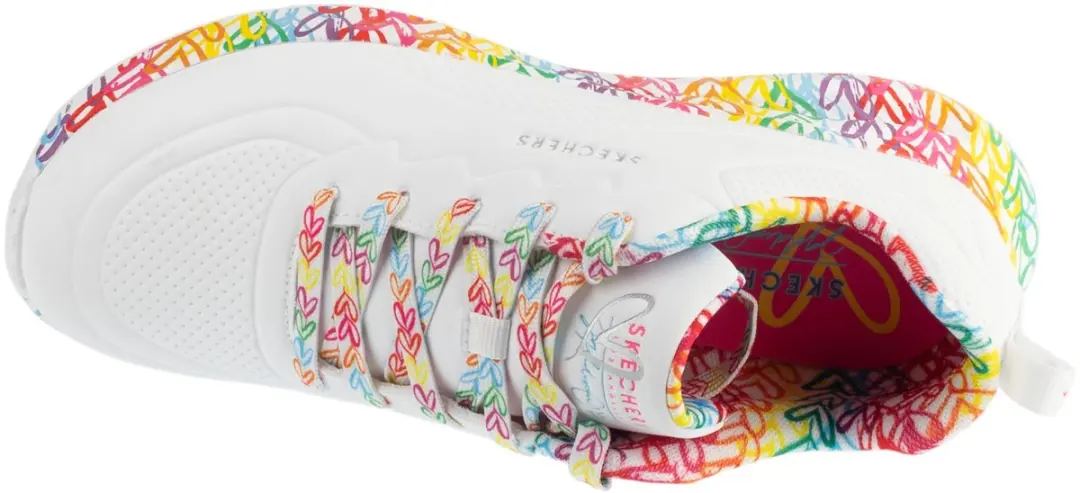 Skechers Uno Lite 177976-WMLT Sneakers - Wit - afbeelding 3 van 5