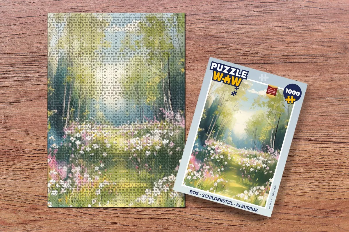 PuzzleWow Bos Legpuzzel 1000 Stuks - Kleurrijk Landschap