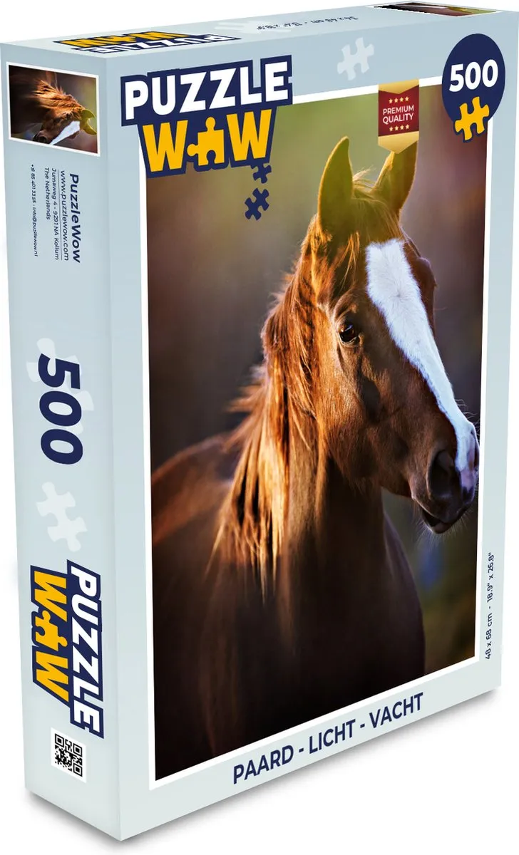 PuzzleWow Paard Legpuzzel 500 Stuks - Multicolor
