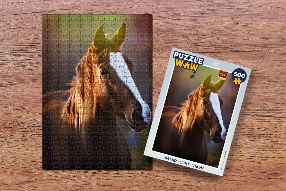 PuzzleWow Paard Legpuzzel 500 Stuks - Multicolor