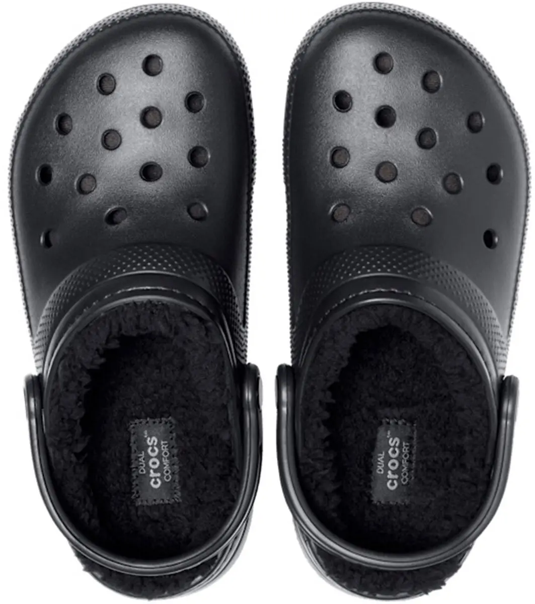 Crocs Classic Lined Clog - Unisex Sandaal 36/37 - Zwart