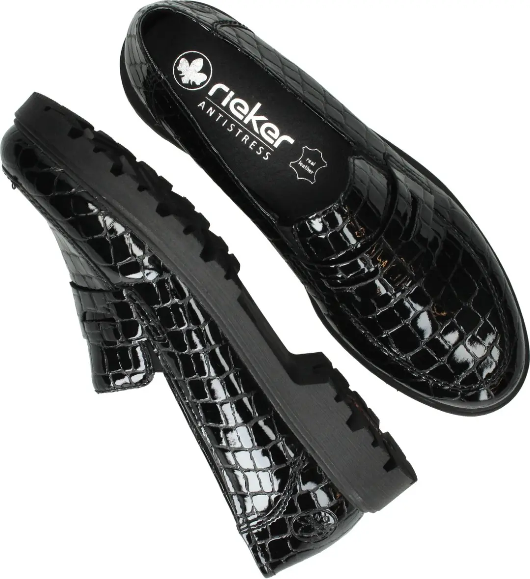 Rieker Dames Instappers - Zwart 39