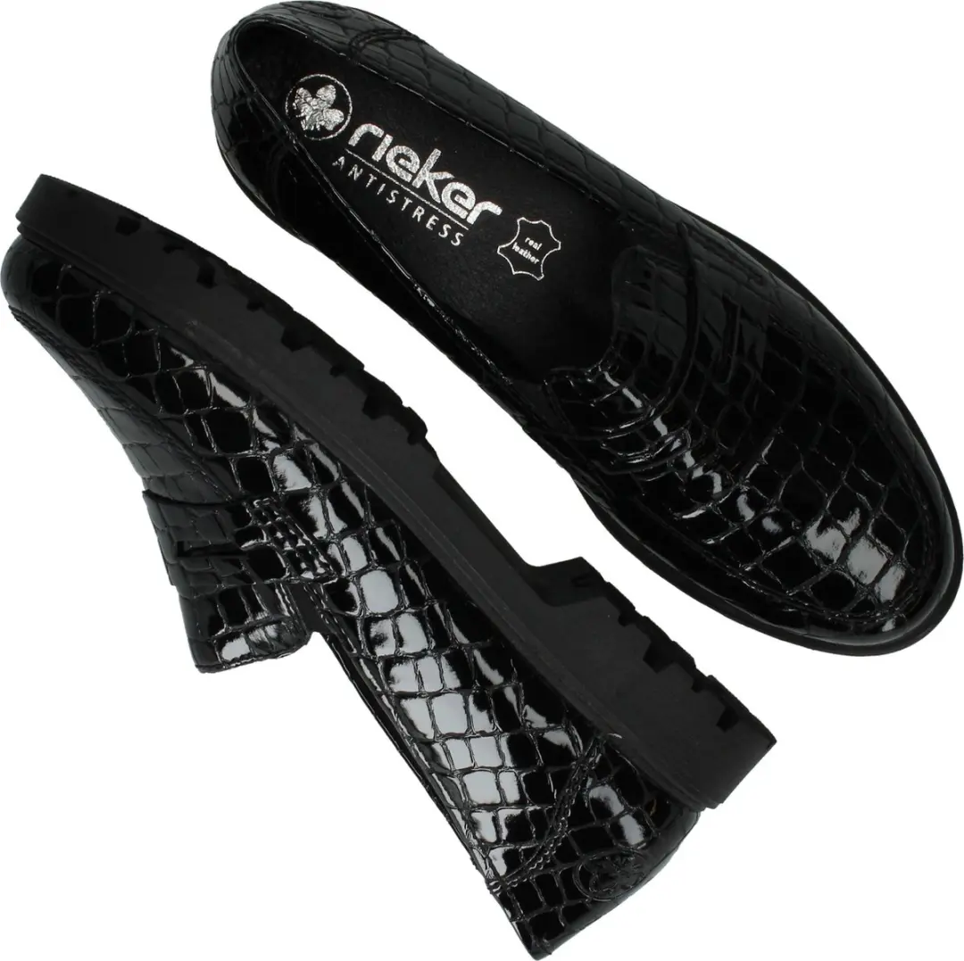Rieker Dames Instappers - Zwart 39