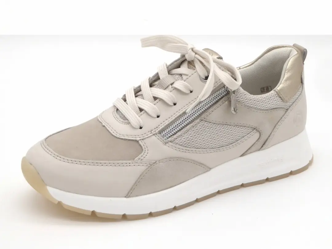 Remonte D2G11-60 Sneakers Dames - Beige/Goud Leer - Maat 38