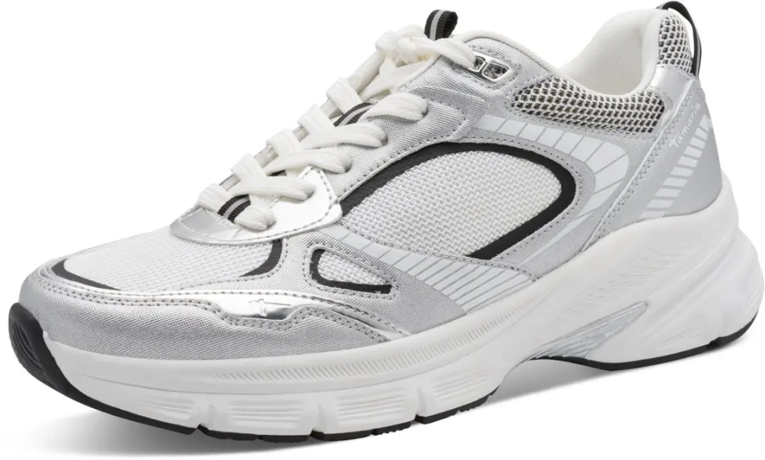Tamaris dames sneaker 1-23759-45-941 damesschoenen laag model zilver