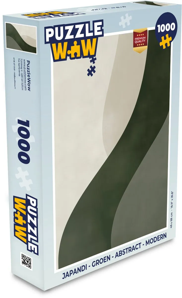 PuzzleWow Japandi Legpuzzel 1000 Stuks - Groen