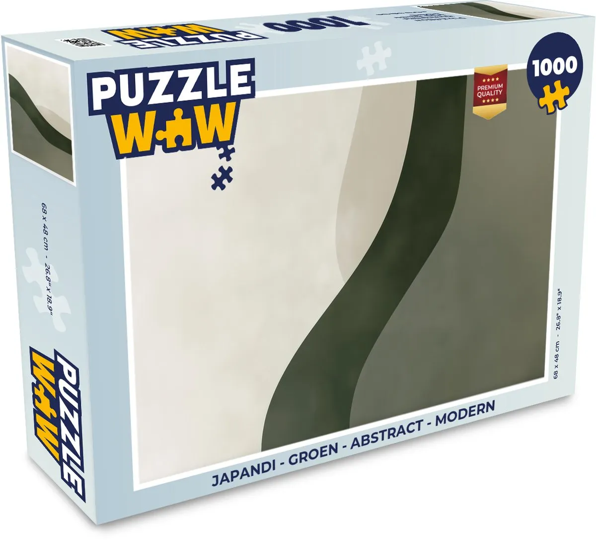 PuzzleWow Japandi Legpuzzel 1000 Stuks - Groen