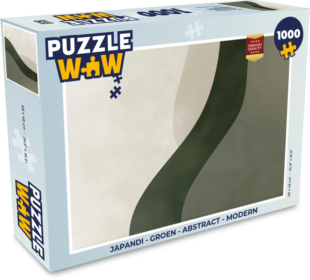 PuzzleWow Japandi Legpuzzel 1000 Stuks - Groen